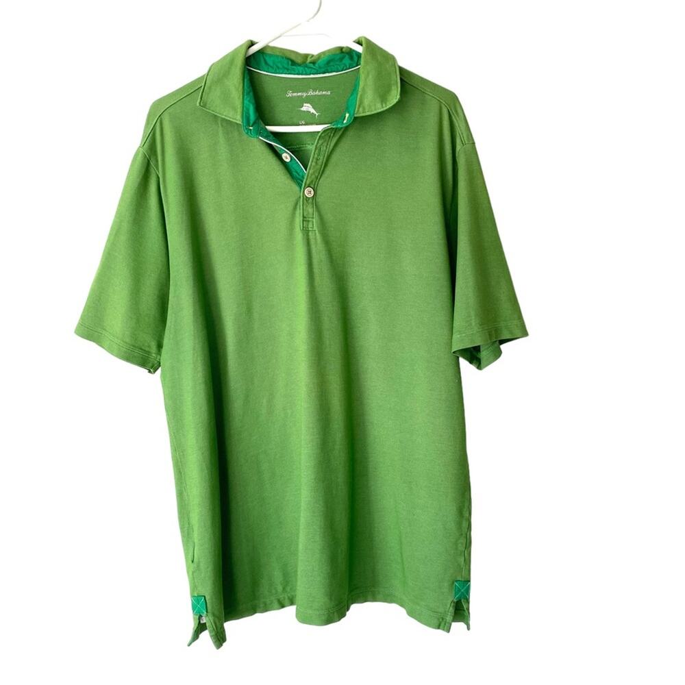 Tommy Bahama Green Polo Shirt Golf Short Sleeve Mens size large
